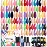 Phoenixy gel nail polish set color collection with diverse shades for personal style variety.