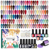 phoenixy 50pcs gel nail polish set color range – wide color selection for versatile manicures