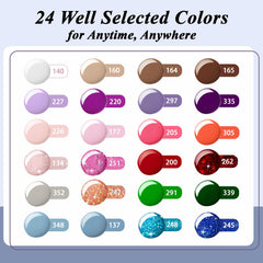 Phoenixy gel colors 24 bottles ready for diverse nail art designs