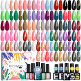 Phoenixy gel nail polish kit packaging showcases a complete gift-ready set.