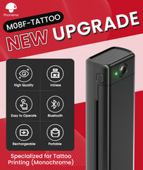 Phomemo M08F portable profile highlights lightweight form for studio or field use.