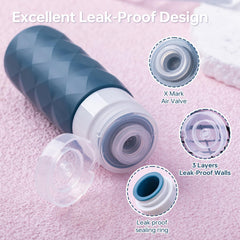 PHOVSUV silicone bottles emphasize food-grade safety and versatile storage.