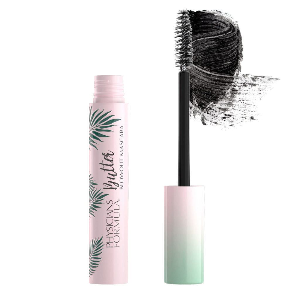 Physicians Formula Butter Blowout mascara bottle close-up highlighting creamy formula for easy lash definition