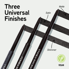 Physicians Formula Eye Booster Gel Black Eyeliner Set Satin closeup shows smooth glide.