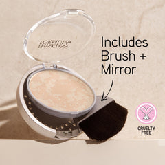 Physicians Formula Mineral Wear built-in mirror enables quick touch-ups anywhere.