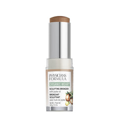 Physicians Formula Organic Wear bronzer stick cream-to-powder transition on skin for natural finish.