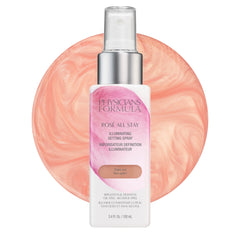 Physicians Formula Rosé All Stay setting spray bottle for long-lasting glow