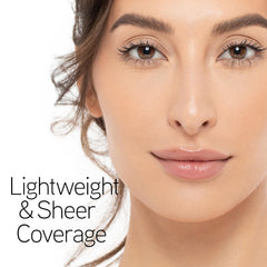 Physicians Formula setting powder applied with kabuki brush helps mattify and control oil shine