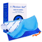 Physicure Kalt heated eye mask closeup shows moist heat easing eye comfort.