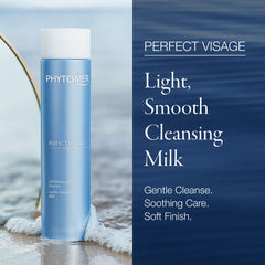 Phytomer Perfect Visage milk emulsification demonstrated for easy cleansing.