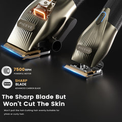 piceve hair clipper side profile shows ergonomic grip for comfortable grooming
