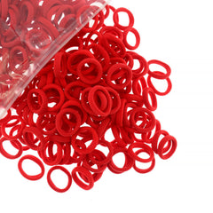 PIDOUDOU 200pcs red hair ties with seamless design for gentle hold