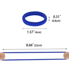 PIDOUDOU royal blue hair ties in use during a workout for neat, dependable hold.