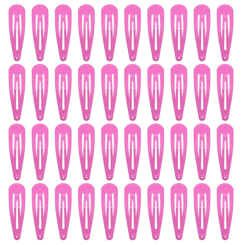 PIDOUDOU hotpink 2-inch snap hair clip secures side hair for daily wear
