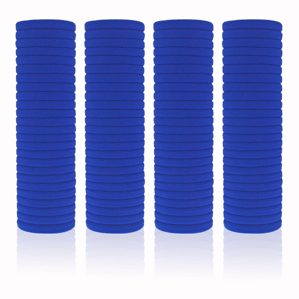 PIDOUDOU seamless hair ties royal blue pack shown for daily snag-free wear.