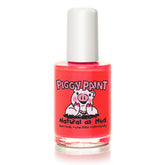 Piggy Paint Drama bottle with neon orange shimmer for vibrant kids' nails