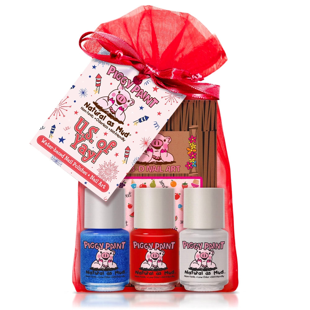 Piggy Paint mini bottles patriotic collection showcases kid-friendly polish set