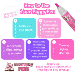 Piggy Paint nail-art doodles highlight mess-free creativity for little artists