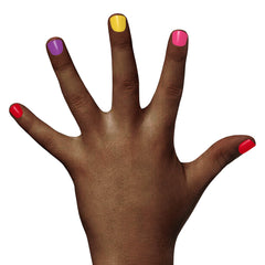 Piggy Paint scented 4-pack nail art application on kids' nails.
