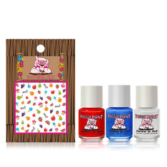 Piggy Paint water-based nail polish bottle highlights safe, gentle formula for kids