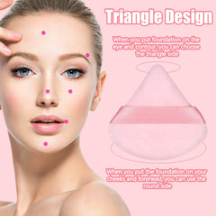 Pimoys powder puff with strap enables easy grip during makeup application.