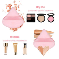 Pimoys powder puff is wet/dry dual-use for versatile foundation and setting.