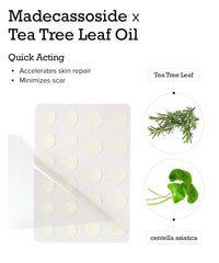 Pimple Lab tea tree leaf extract patch calms irritation and balances oil.