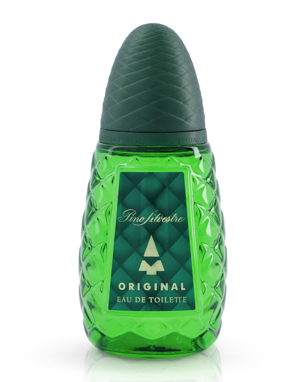 Pino Silvestre Original bottle-front highlights classic masculine scent for everyday wear.