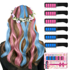 Pipirich Hair Chalk for Girls packaging showcases a kid-friendly color kit for birthdays and parties.