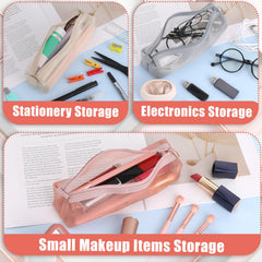 Piriuuo mesh makeup bag grid design highlights compact storage