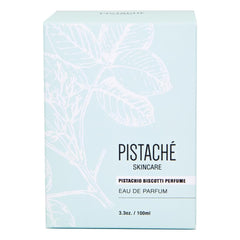 Pistache Skincare Pistachio Biscotti Perfume packaging, eco-friendly and premium.
