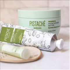 Pistaché Skincare Pistachio Oil Hand Cream texture closeup shows velvety creamy feel