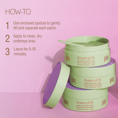 Pixi Beauty Dream-yEYE patches highlighting hydrating smoothing for delicate skin