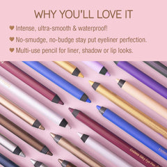 Pixi Endless Silky Eye Pen waterproof swatch highlighting smudge-proof wear.