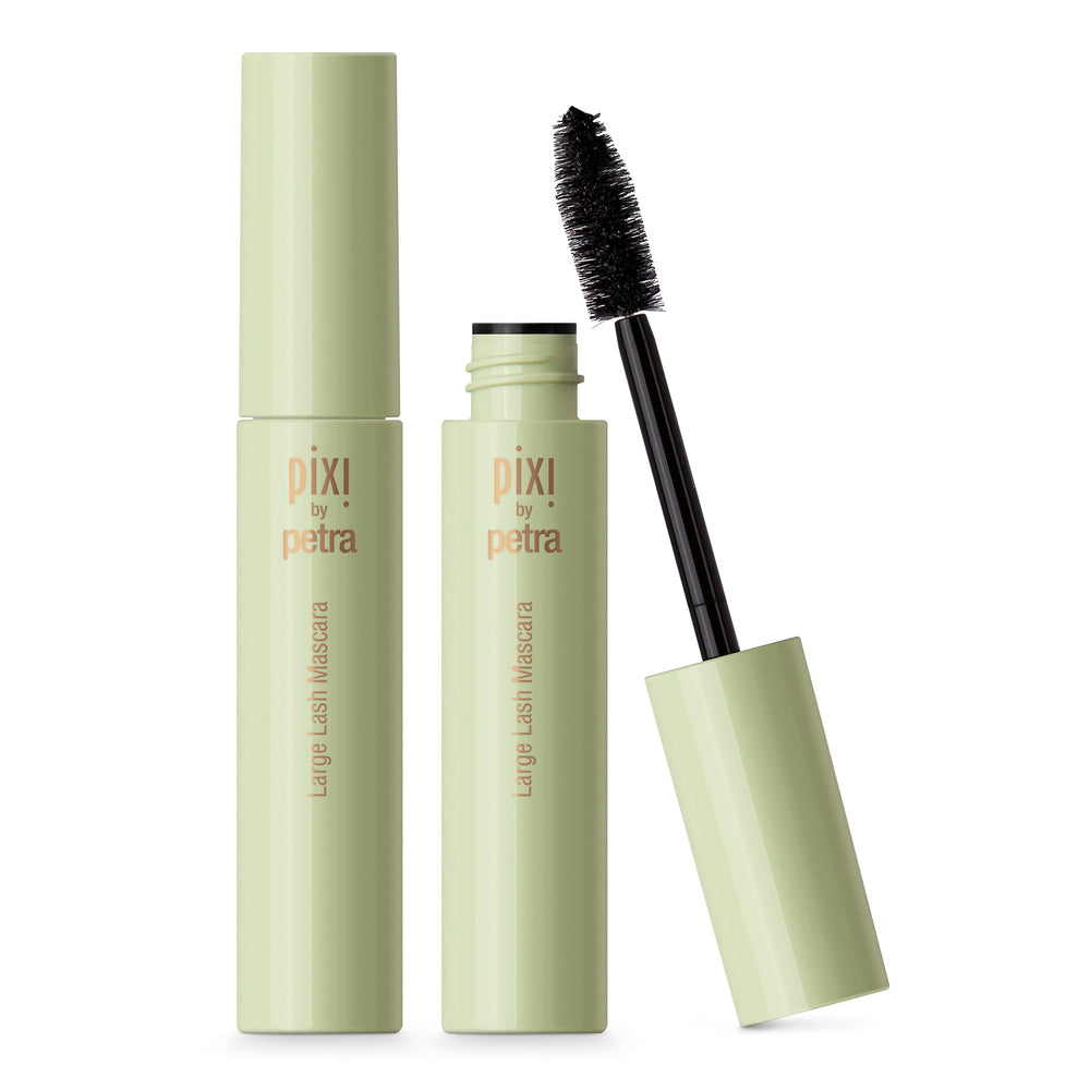 Pixi Large Lash Mascara bottle front showing bold black shade for dramatic eyes
