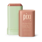 Pixi On-the-Glow Bronze twist-action cap closeup, showcasing portable tinted glow on the go.