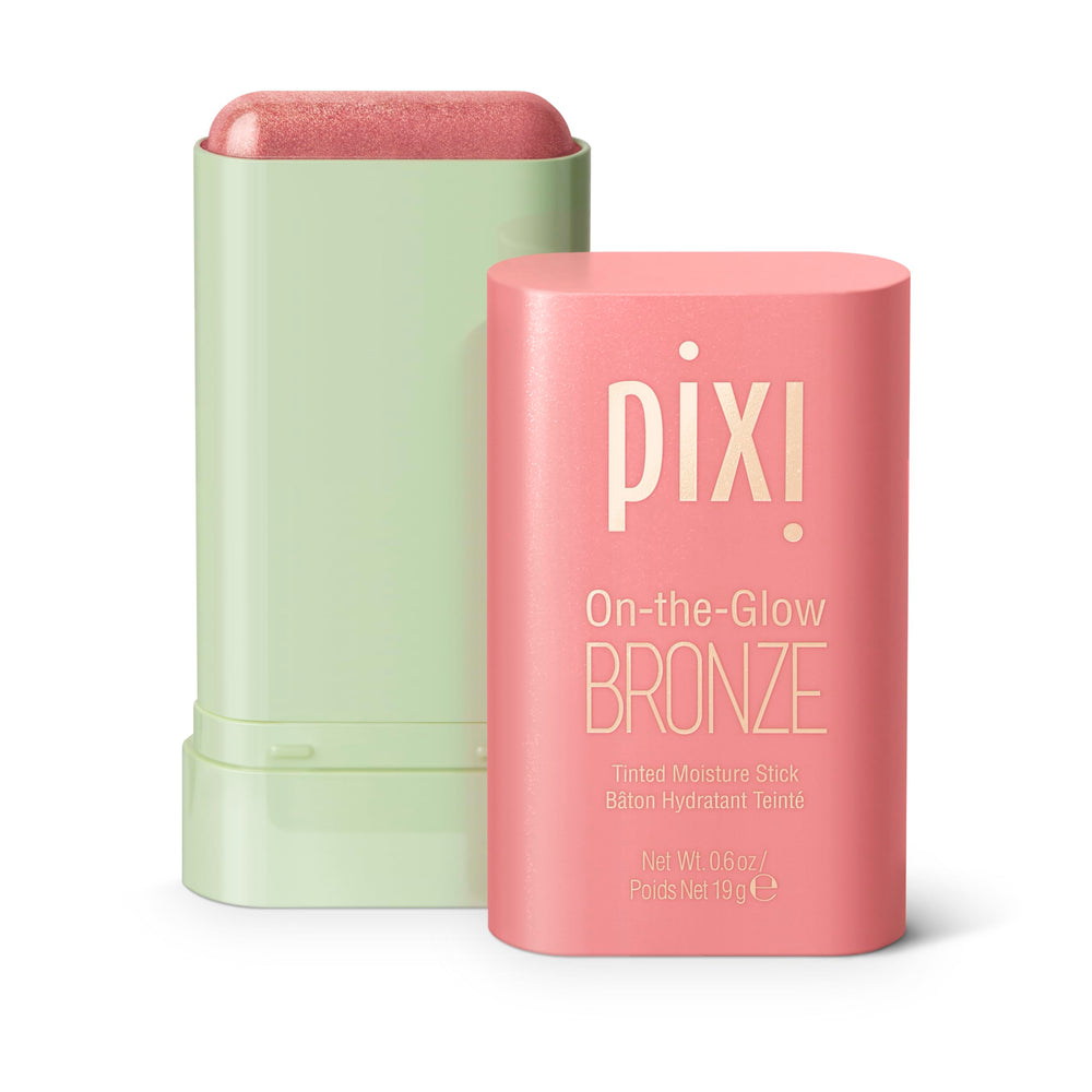 Pixi On-the-Glow Bronze WarmGlow front view shows portable, hydrating color for cheeks and lips.