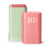 Pixi On-the-Glow Bronze WarmGlow front view shows portable, hydrating color for cheeks and lips.