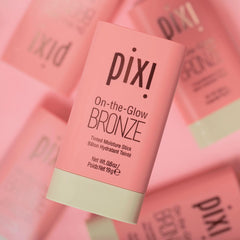 Pixi On-the-Glow Bronze WarmGlow swatch on lips delivers natural tint.