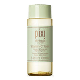Pixi Vitamin-C Tonic bottle close-up highlights brightening formula for radiant skin.