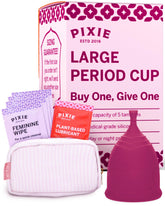 Pixie Cup Plum Large in-use during running for comfortable protection.