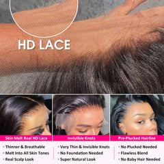 Pizazz pre-plucked natural hairline with baby hairs close-up for realistic edges and easy styling.