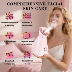 Pjordo face-steamer-absorption-boost improves serum penetration for enhanced results.