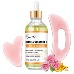 Pjordo Vitamin E Rose Oil bottle pour promotes hydration