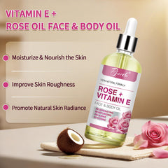 Pjordo Vitamin E Rose Oil dropper enables precise application and quick hydration