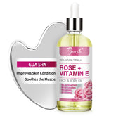 Pjordo Vitamin E Rose Oil bottle ready for daily glow and hydration