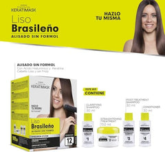 Placenta Life Keratimask Hyaluron System technology label emphasizing frizz control.