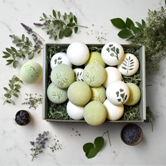 Plantful bath bomb with shea butter closeup moisture