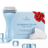 Plantifique facial ice roller top view for cooling and puffiness relief.