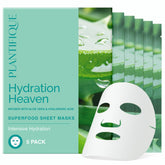 PLANTIFIQUE facial sheet mask hydration pack for a rapid moisture boost.